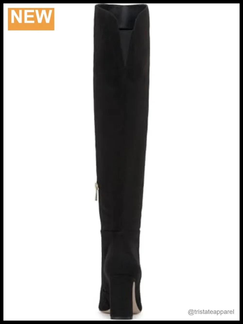 Faux Leather Pointed Toe Over-the-Knee Block Heel Boots